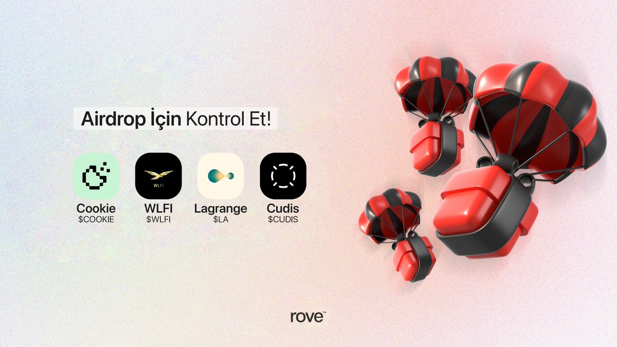 Airdrop için kontrol et 🪂

▫️ Cookie $COOKIE

- En çok yönlendirme Snaps'ine sahip kişilere ödül dağıtımı yapıldı.

- Profilinde Redstone, Anon, Supra, Ostium badge olan kişilerde ödüle hak kazandı.

cookie.fun

Kontrat adresi: