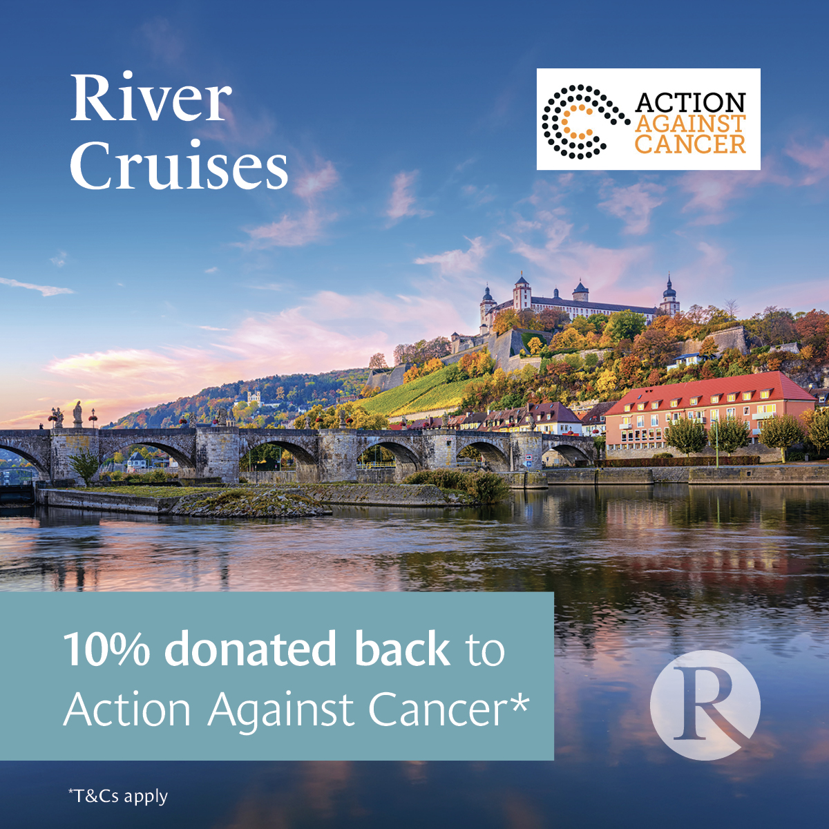 We’ve received a surprise donation as a kind soul mentioned Action Against Cancer when they booked their holiday with Riviera Travel! The company donates 10% of the cost of holidays towards our research, at no cost to you! To book, phone 01283 248 304 or rivieratravel.co.uk/?sourceid=aac