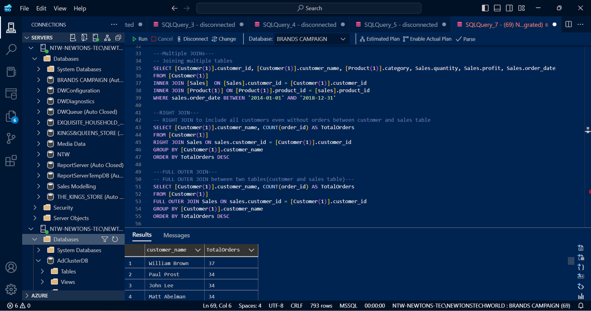 DaAnointedhands's tweet photo. Let me dump this here,
It's just being sitting on my laptop for months😁

Few sql basics
Inner Join
Left Join
Multiple Joins
Right Join
Full outer Join
Subquery in Where Clause
Correlated Subquery
Subquery in Select
Multiple Aggregations
Greatness is upon us💪
#workfromhometechie https://t.co/RPEDfeuv1q