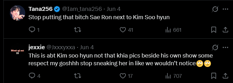 meisruby666's tweet image. Y’all mad cuz your “innocent king” PR is crumbling so now it’s “protect oppa, drag the girl” season? Pls. Parasocial tears got more drama than his comeback. Keep crying over his lost “pure boy” image. #JusticeForKimSaeRon #kimsoohyunisoverparty