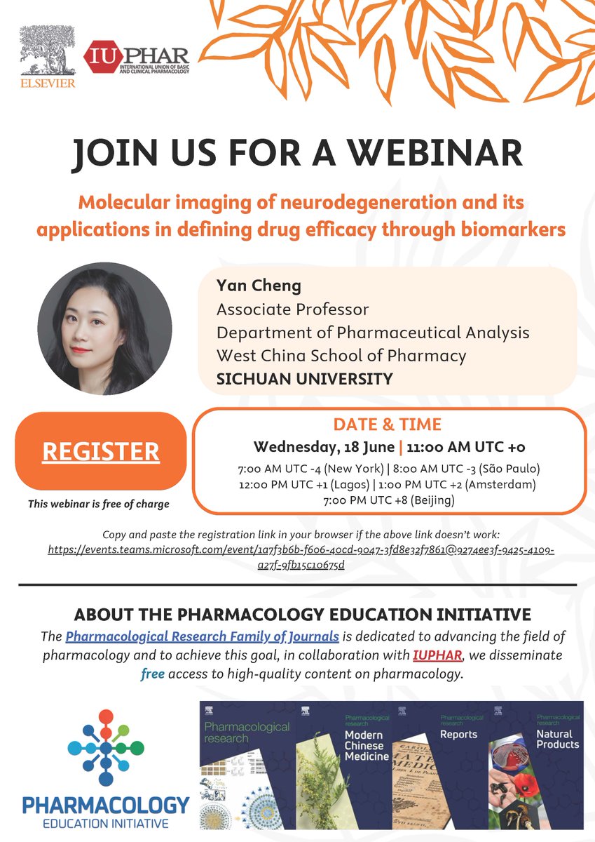 EASLDHILIconsortium (@easldhili) on Twitter photo ๐กDON'T MISS OUT this #seminar with ๐๐ซ. ๐๐๐ง ๐๐ก๐๐ง๐ from the <a href="/SCUCN/">Sichuan University</a>
๐๏ธ 18 June 2025 โฑ๏ธ11.00 am UTC +0 <a href="/IUPHAR/">IUPHAR</a>
โพ Register here ๐ bit.ly/3HuIBxP
<a href="/_ibima/">IBIMA Plataforma BIONAND</a> <a href="/DigestivoHuvv/">DigestivoHUVV</a> ๐กDON'T MISS OUT this #seminar with ๐๐ซ. ๐๐๐ง ๐๐ก๐๐ง๐ from the <a href="/SCUCN/">Sichuan University</a>
๐๏ธ 18 June 2025 โฑ๏ธ11.00 am UTC +0 <a href="/IUPHAR/">IUPHAR</a>
โพ Register here ๐ bit.ly/3HuIBxP
<a href="/_ibima/">IBIMA Plataforma BIONAND</a> <a href="/DigestivoHuvv/">DigestivoHUVV</a>