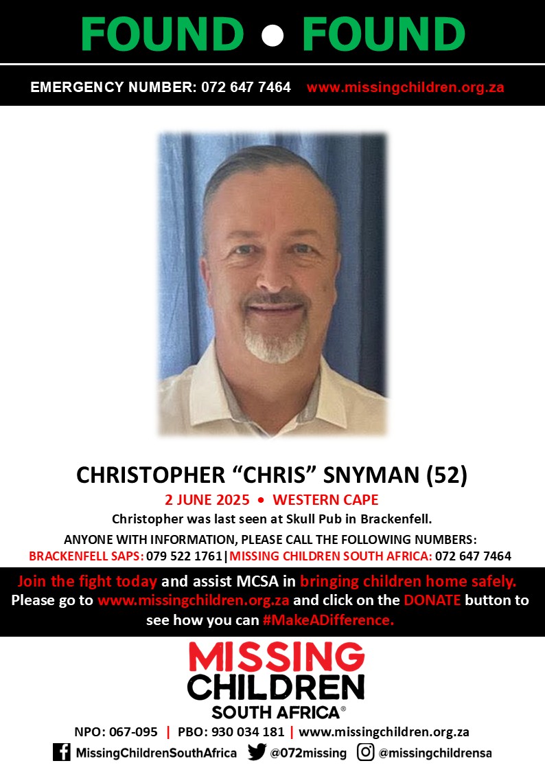 Missing Children SA tweet media