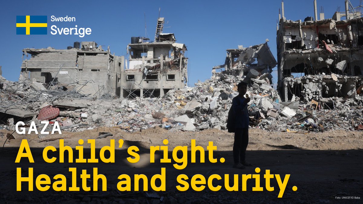 Swedish Ministry for Foreign Affairs (@swemfa) on Twitter photo Every child has the right to life, health and security. Sweden is now bolstering <a href="/save_children/">Save the Children International</a> humanitarian efforts in Gaza to the tune of SEK 10 million. This will help meet families’ immediate needs for health and medical care, clean water and psychosocial support. Every child has the right to life, health and security. Sweden is now bolstering <a href="/save_children/">Save the Children International</a> humanitarian efforts in Gaza to the tune of SEK 10 million. This will help meet families’ immediate needs for health and medical care, clean water and psychosocial support.