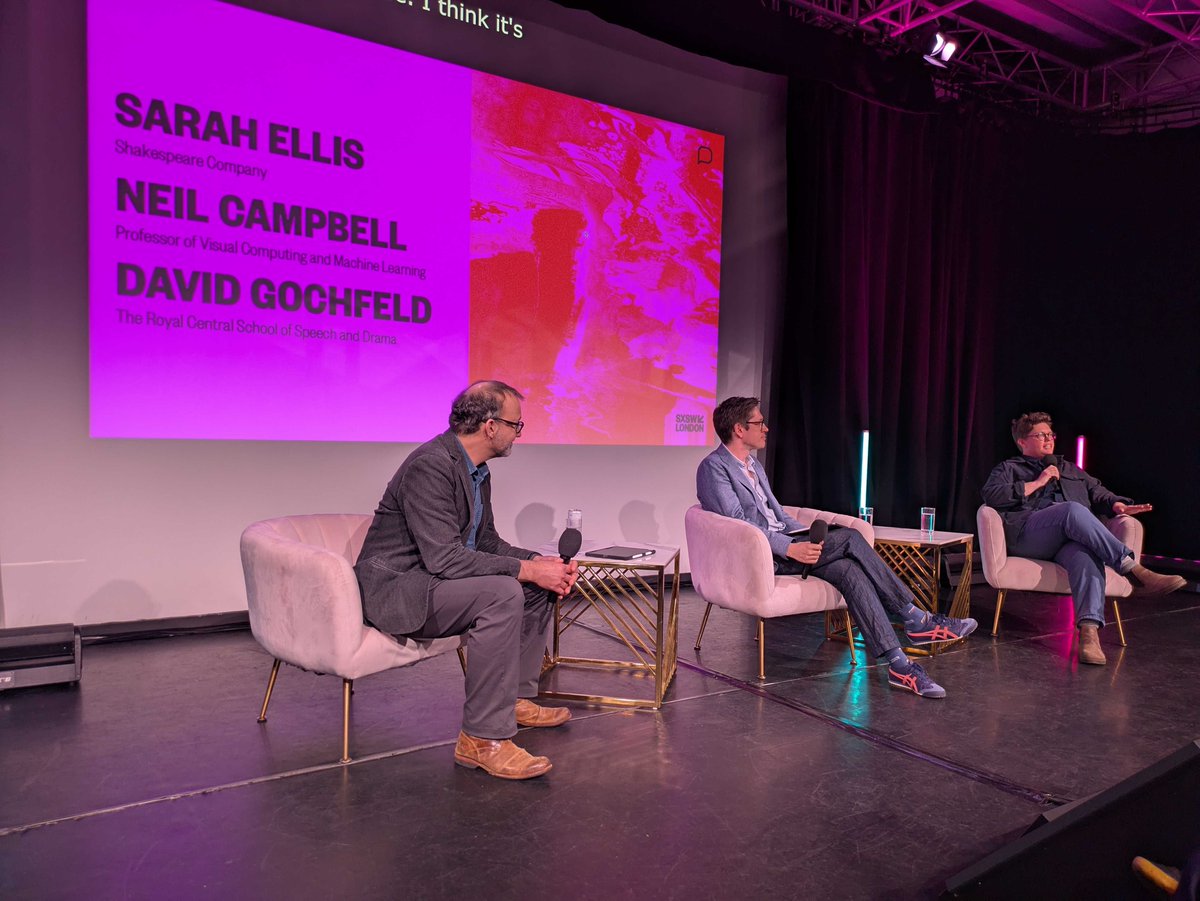 Thanks to everyone who joined us at <a href="/sxswlndn/">sxswlondon</a> to hear from colleagues at <a href="/TheRSC/">The RSC</a>, <a href="/CAMERA_Bath/">CAMERA</a> &amp; <a href="/CSSDLondon/">Central</a> about work taking place on our XR Network+ RSC R&amp;D challenge creating new tools for theatre-makers that combine traditional stagecraft with virtual production technologies