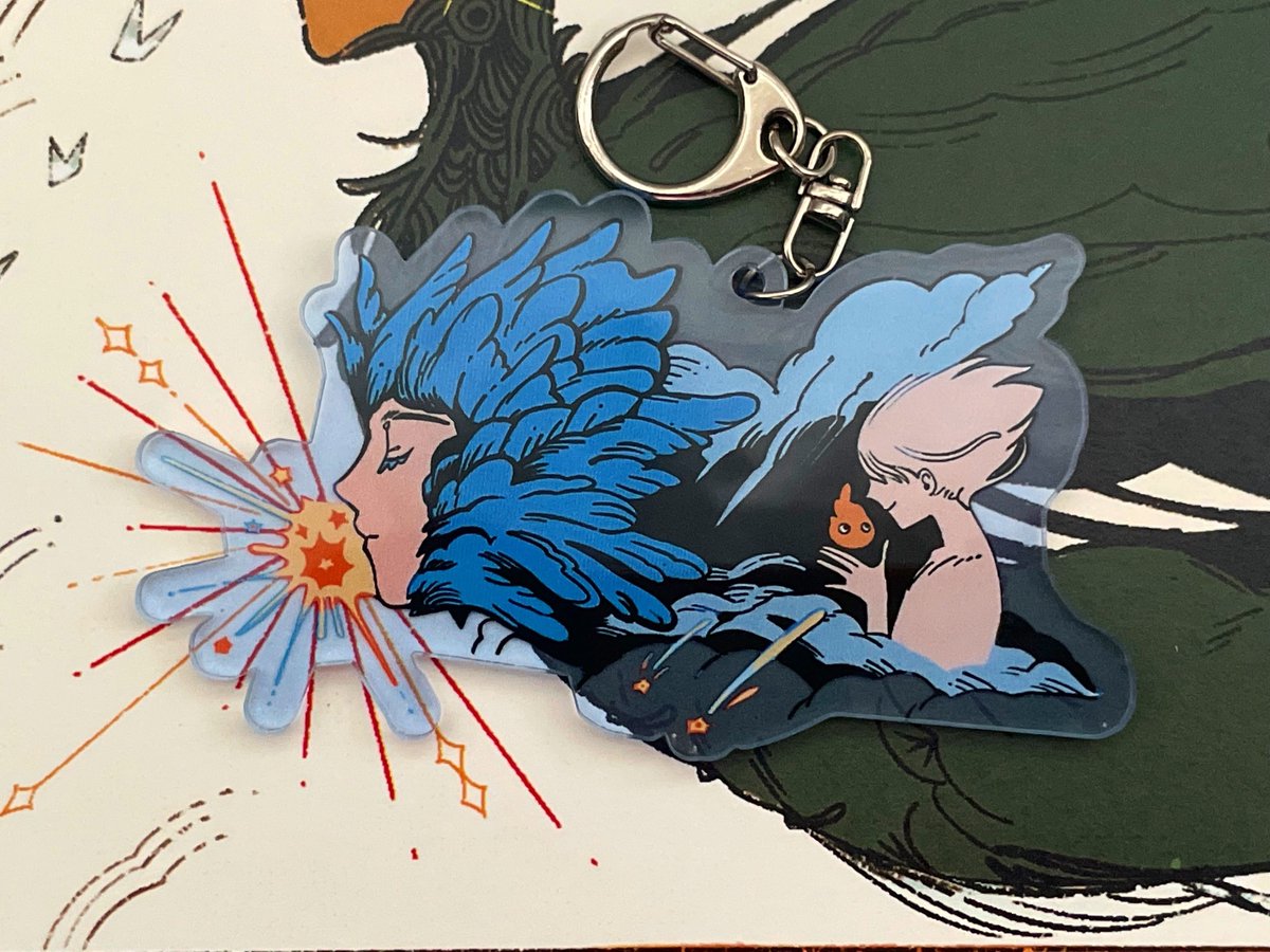 birdfrogdraws's tweet image. Ponyo and Howl Keychains !