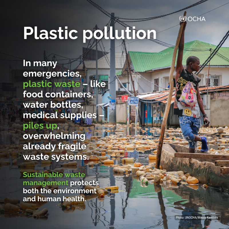 UNOCHA's tweet photo. Many of today’s humanitarian crises are being influenced by environmental factors.

More people are being displaced, facing hunger or losing access to water due to environmental shocks.

On #WorldEnvironmentDay, find out how the environment affects humanitarian action.