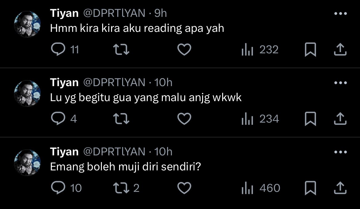 Iya, gua gangerti kenapa mereka giniin gua. Awal gua buka open readingpun karena gua happy. Tapi jadi bahan ketawaan begini, it hurts me so bad.