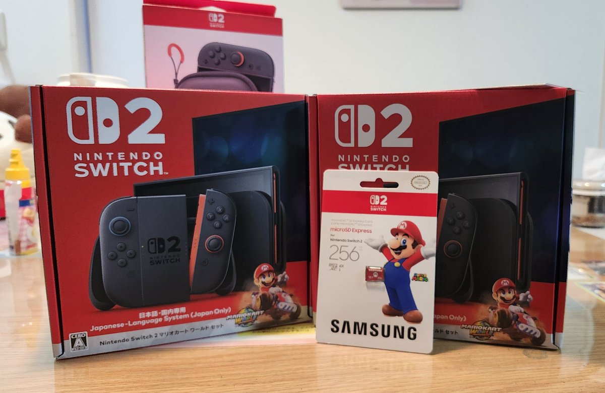 deep_daisangoku's tweet photo. Switch2戦争には勝ちました。
自分用と子供用
ダウンロードなど、プレイするには1時間くらいかかりましたので、娘のお預け状態が💦

始まれば楽しく遊んでいます。

#大三国志は関係ありません
#Switch2 https://t.co/8nbnZUwmJo