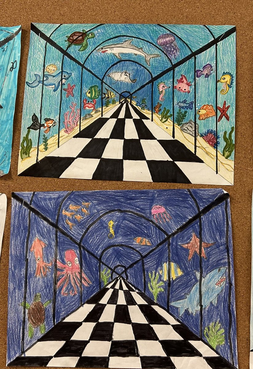MsLiuzzi's tweet photo. Aquarium Perspective Art! Beautiful! 🐠🐟🦈@transfigtcdsb https://t.co/1DmixZXUOv