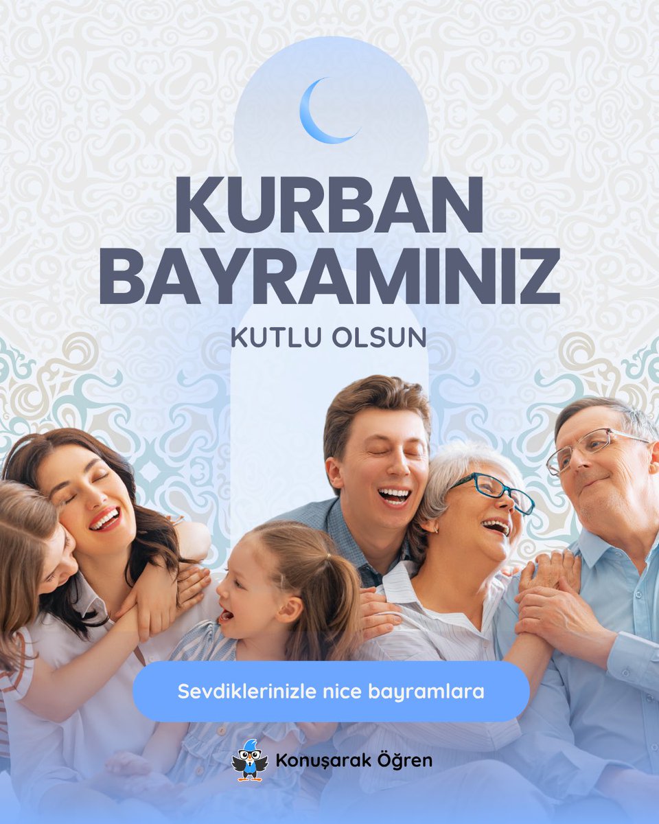 Her gününüz bayram havasında, sevdiklerinizle dolu dolu geçsin! 🍬🐑

Konuşarak, paylaşarak, öğrenerek…

🎉 Kurban Bayramınız kutlu olsun!

#KurbanBayramı #KonuşarakÖğren #ingilizce #bayram