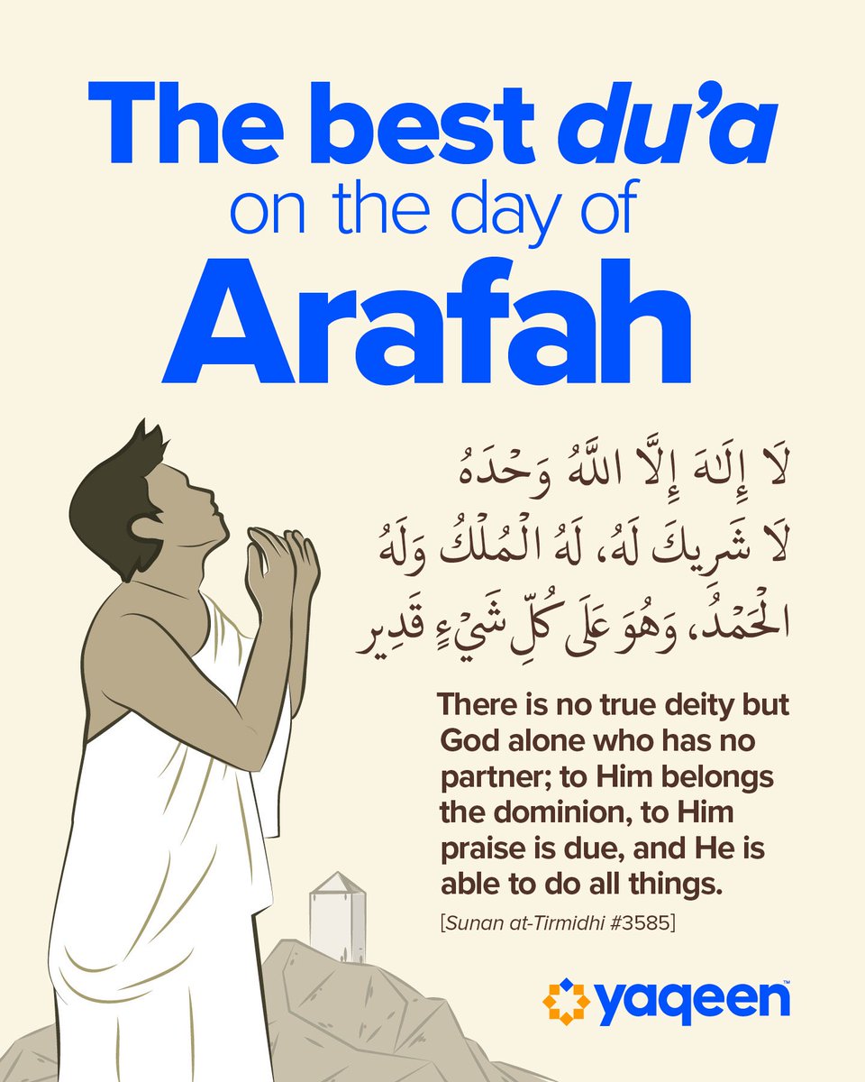 Arafah is here! And this is the best du’a for this best day for du’a.

Make du’a like never before with our A Du’a Away journal. Download it today: yqn.io/33og #yqnbooks