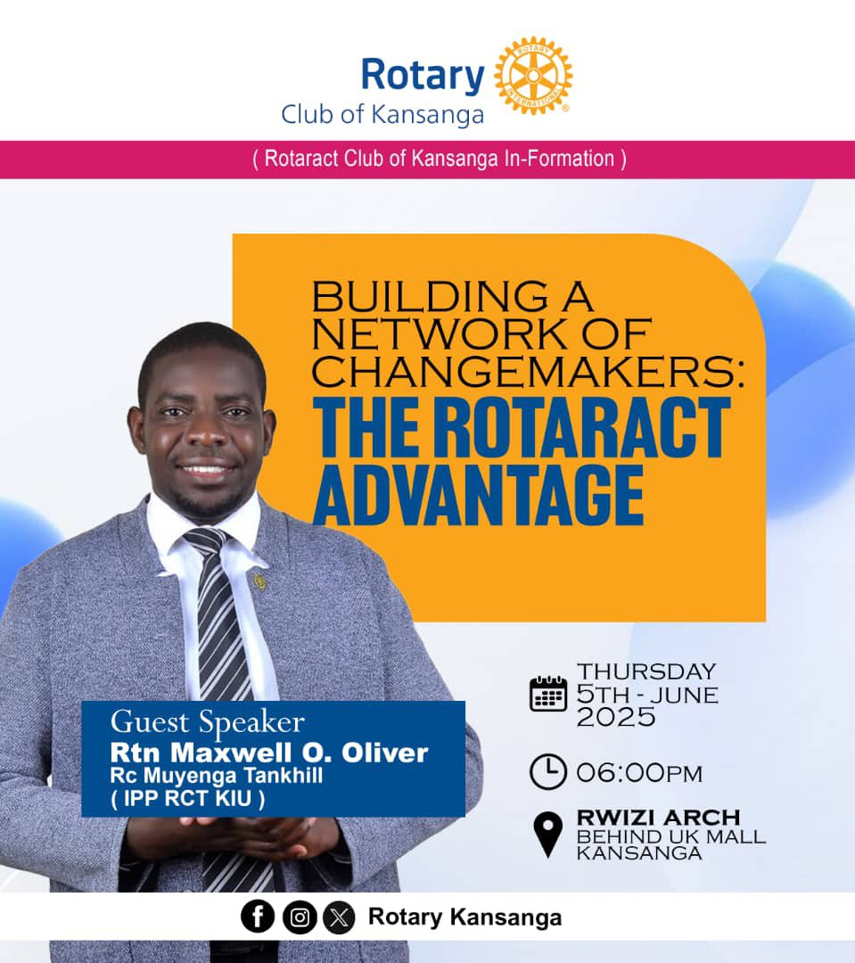 Rct_Kansanga's tweet photo. Happening today✨🥳
Join us for an inspiring session hosted by Rotaract Club of Kansanga (In Formation) as we explore:
Discover how Rotaract empowers young professionals to lead, serve, and grow both personally and in their communities
Come, connect, and be inspired.
@OfKansanga https://t.co/pn2KBDoPsI