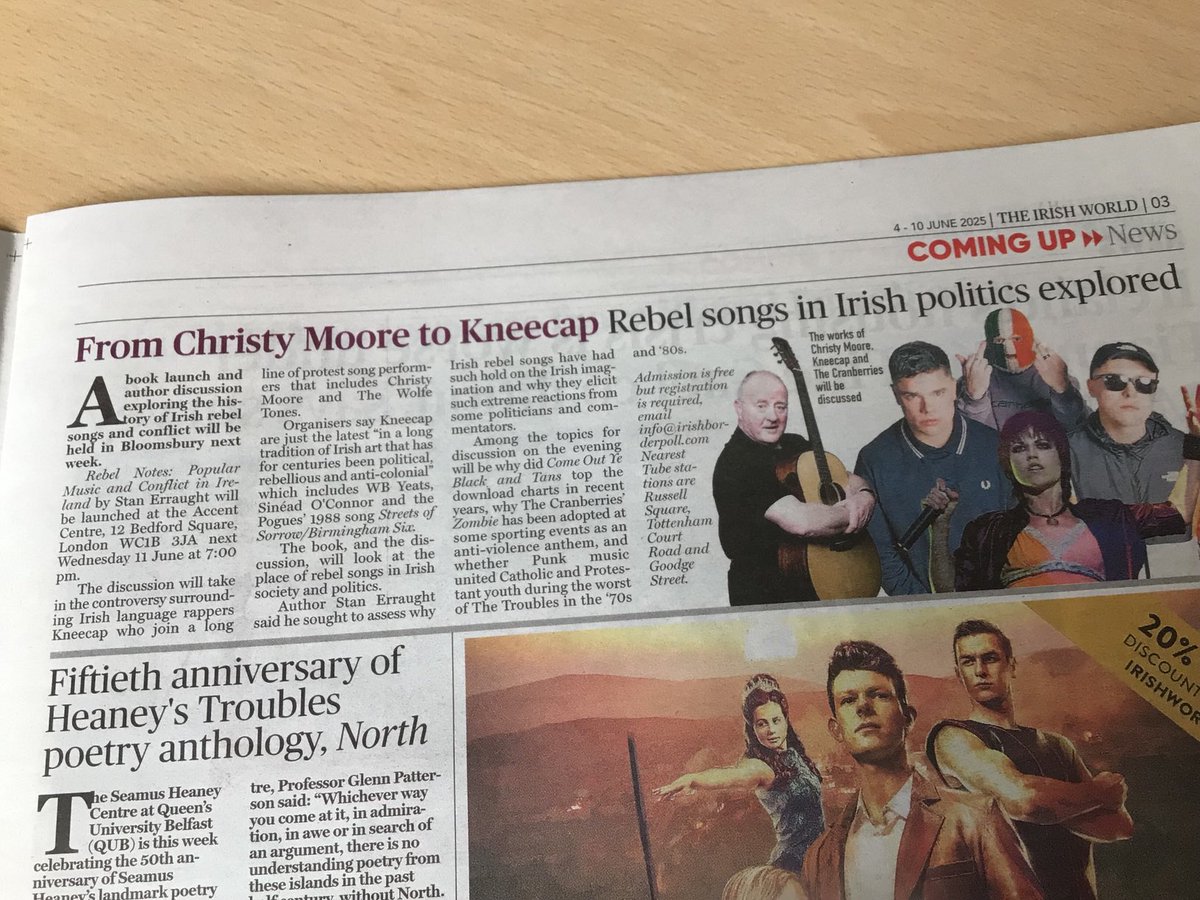 Irish Border Poll (@irishborderpoll) on Twitter photo Why do Irish Rebel songs elicit extreme reactions from politicians and commentators?
Join us next Wednesday. Details below.
<a href="/KevinPMeagher/">Kevin Meagher</a> <a href="/JoeEDwyer/">Joe Dwyer</a> <a href="/Reunify32/">Common Cents</a> <a href="/molloy1916/">Danny Morrison</a>
<a href="/jeremycorbyn/">Jeremy Corbyn</a> <a href="/Ella_M_Whelan/">Ella Whelan</a> <a href="/IrishinLondon/">Irish in London Official</a> Why do Irish Rebel songs elicit extreme reactions from politicians and commentators?
Join us next Wednesday. Details below.
<a href="/KevinPMeagher/">Kevin Meagher</a> <a href="/JoeEDwyer/">Joe Dwyer</a> <a href="/Reunify32/">Common Cents</a> <a href="/molloy1916/">Danny Morrison</a>
<a href="/jeremycorbyn/">Jeremy Corbyn</a> <a href="/Ella_M_Whelan/">Ella Whelan</a> <a href="/IrishinLondon/">Irish in London Official</a>