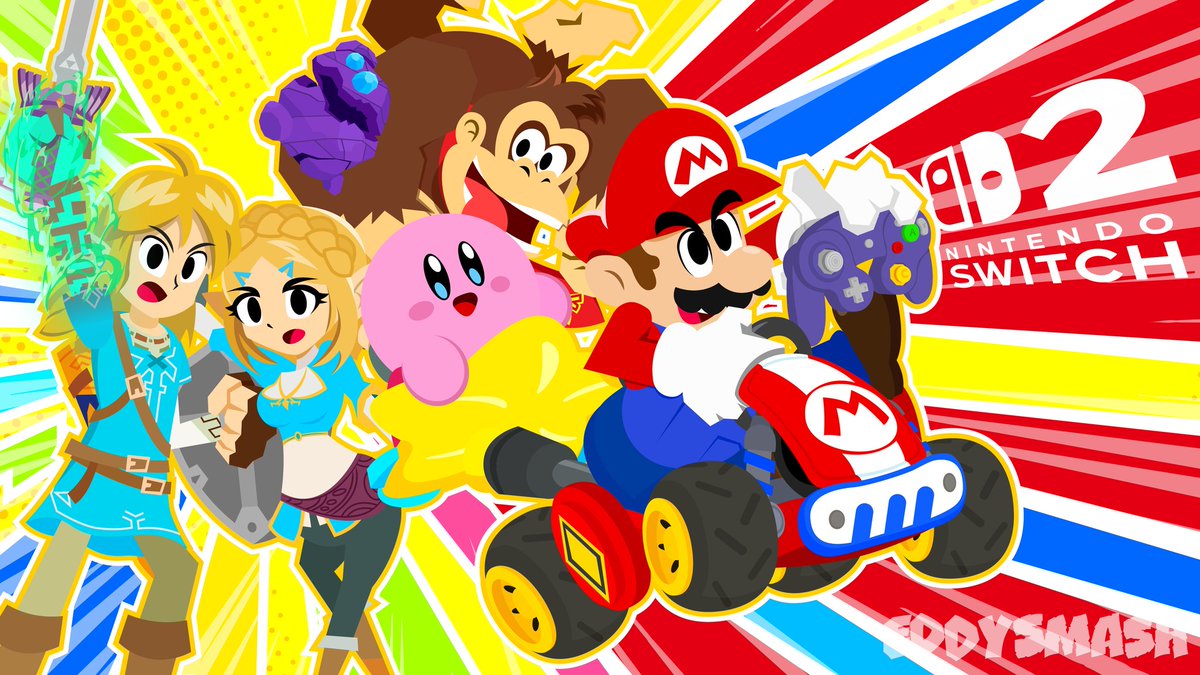 On to the new era!! 🌟🎮🌟
(Nintendo Switch 2)

#NintendoSwitch2 #MarioKartWorld #ZeldaBreathoftheWild #ZeldaTearsOfTheKingdom #DonkeyKongBananza #KirbyAirRiders #GameCube