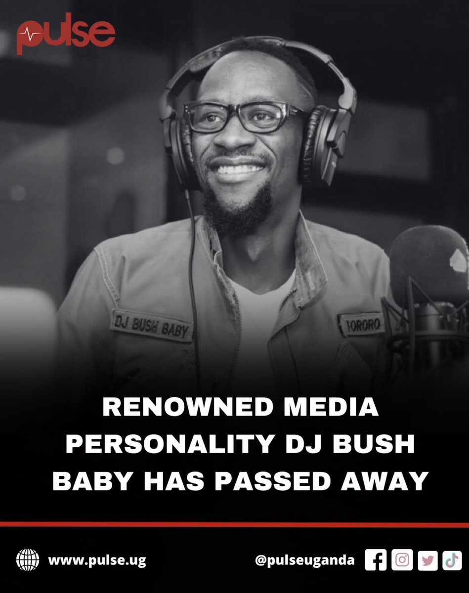 PulseUganda's tweet image. Renowned media personality DJ Bush Baby, has passed away.

He allegedly was found dead at a studio in Entebbe.

More of this story to come.
May his soul rest in peace

#PulseUpdateMe