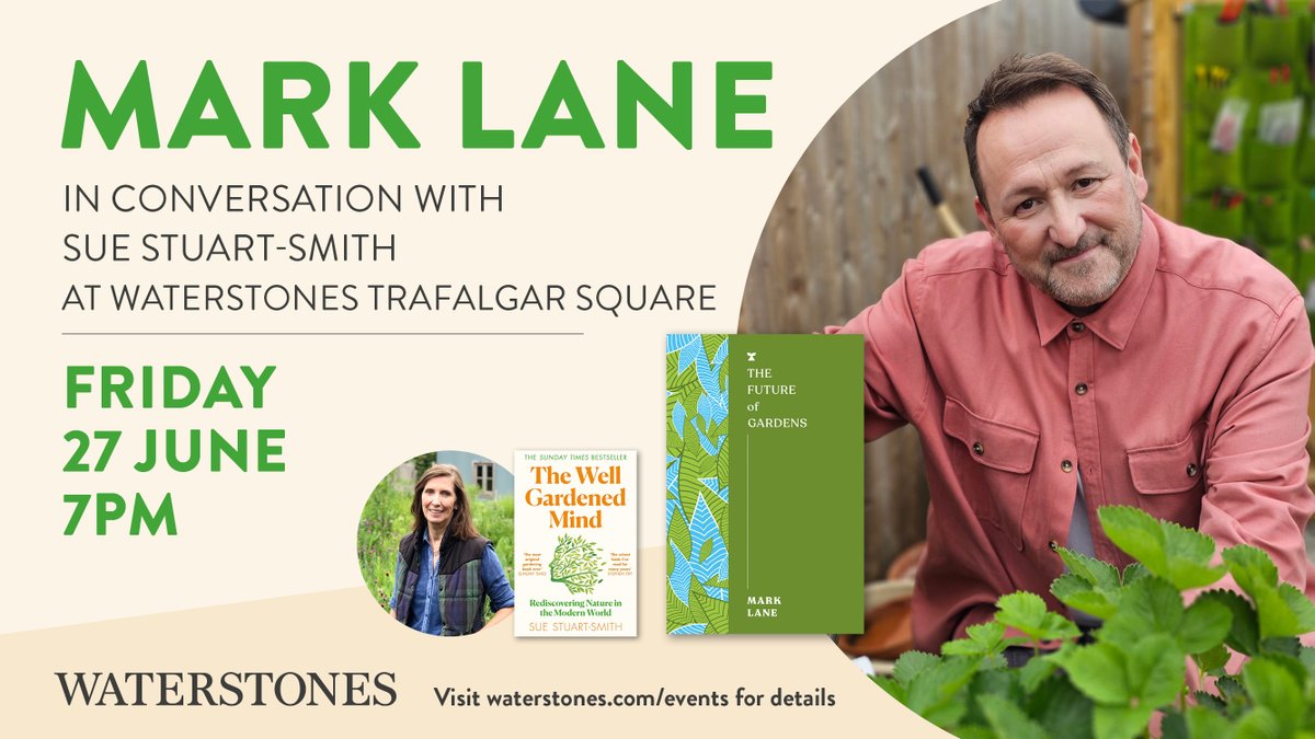 Melville House (@melvillehouse) on Twitter photo Join us at <a href="/WaterstonesTraf/">Waterstones Trafalgar Sq.</a> on Friday 27th June at 7pm for an evening with author <a href="/MarkLaneTV/">Mark Lane</a>, in conversation with the <a href="/suestuartsmith/">Sue Stuart-Smith ๐</a> to celebrate the publication of The Future of Gardens.
๐๏ธTickets available here:
waterstones.com/events/the-futโฆ
#booklaunch #Gardening #bookX Join us at <a href="/WaterstonesTraf/">Waterstones Trafalgar Sq.</a> on Friday 27th June at 7pm for an evening with author <a href="/MarkLaneTV/">Mark Lane</a>, in conversation with the <a href="/suestuartsmith/">Sue Stuart-Smith ๐</a> to celebrate the publication of The Future of Gardens.
๐๏ธTickets available here:
waterstones.com/events/the-futโฆ
#booklaunch #Gardening #bookX