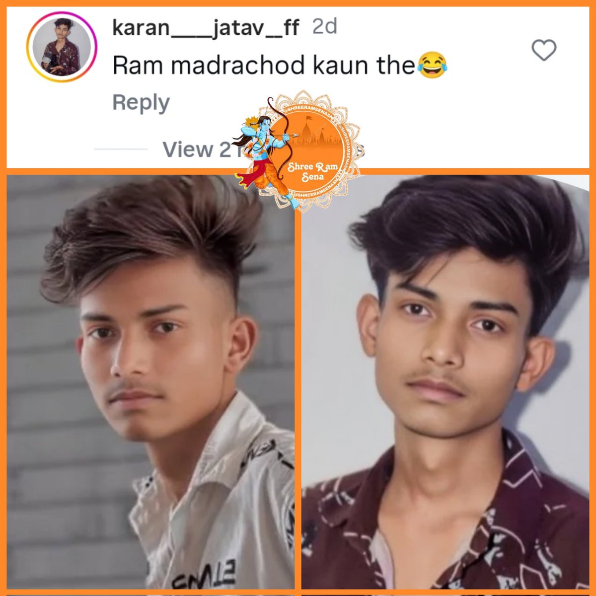 करन जाटव नाम का यह व्यक्ति भगवान श्रीराम को गाली दे रहा है। इसके खिलाफ भी मुकदमा दर्ज होना तय है। 

अब तक 11 ऐसे अराजक तत्वों का नाम प्रकाश में आया है जो देवी देवताओं के खिलाफ गालियाँ देकर हिन्दुओं के भावनाओं के साथ खिलवाड़ और देश में उन्माद फैलाने का षड्यंत्र करते हैं। आज शाम को