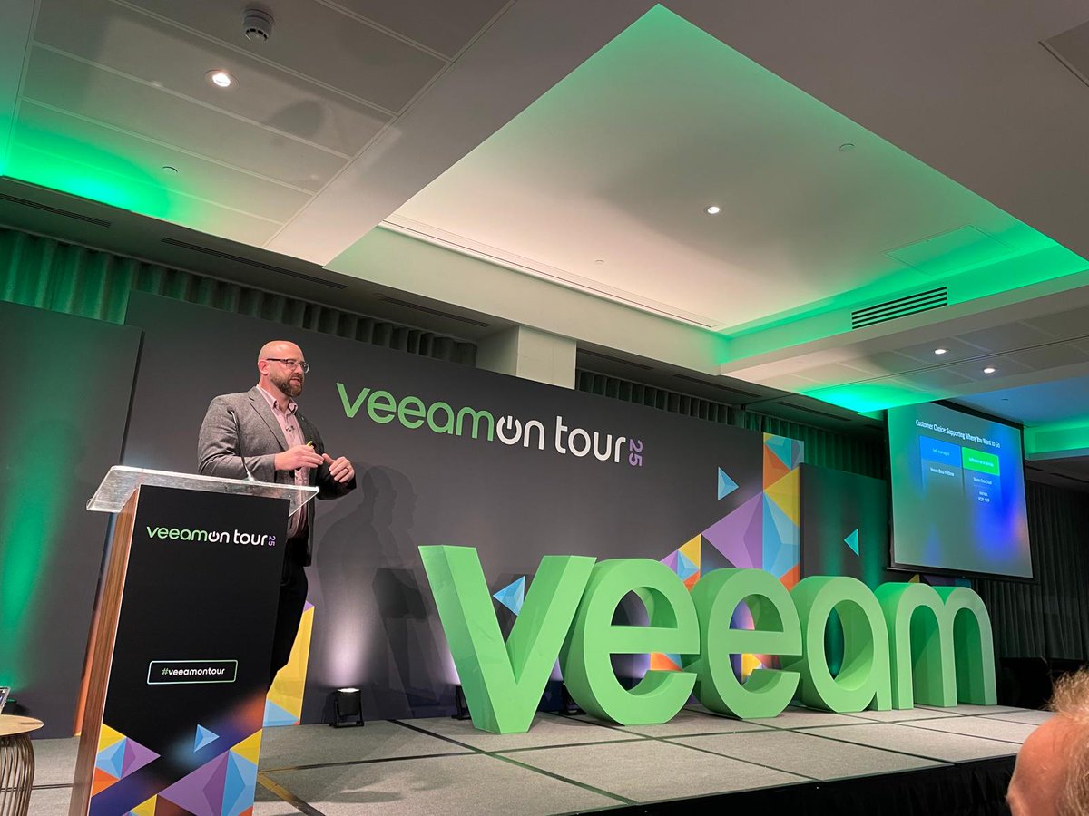 Veeam UK (@veeam_uki) on Twitter photo Live from #VeeamONTour UKI: <a href="/MichaelCade1/">Michael Cade</a> reveals how a proactive #DataResilience strategy—built on immutability, automation, cloud-native support, observability, and nonstop testing—helps organizations bounce back from disruptions with confidence. Live from #VeeamONTour UKI: <a href="/MichaelCade1/">Michael Cade</a> reveals how a proactive #DataResilience strategy—built on immutability, automation, cloud-native support, observability, and nonstop testing—helps organizations bounce back from disruptions with confidence.