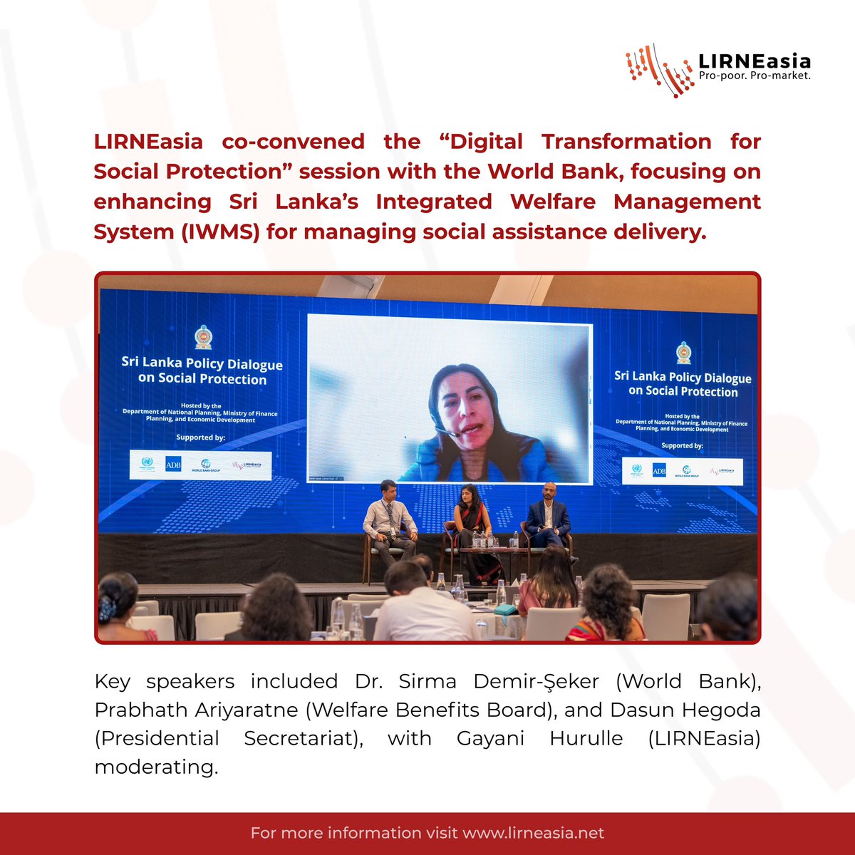 LIRNEasia (@lirneasia) on Twitter photo On 29 May 2025, the National Planning Department hosted the Sri Lanka Policy Dialogue on Social Protection, with support from the @UNSRiLanka,@WorldBankasia, <a href="/ADB_HQ/">Asian Development Bank</a>, and <a href="/LIRNEasia/">LIRNEasia</a>.
ย
LIRNEasia co-convened one of the six parallel sessions, โDigital Transformation for Social On 29 May 2025, the National Planning Department hosted the Sri Lanka Policy Dialogue on Social Protection, with support from the @UNSRiLanka,@WorldBankasia, <a href="/ADB_HQ/">Asian Development Bank</a>, and <a href="/LIRNEasia/">LIRNEasia</a>.
ย
LIRNEasia co-convened one of the six parallel sessions, โDigital Transformation for Social