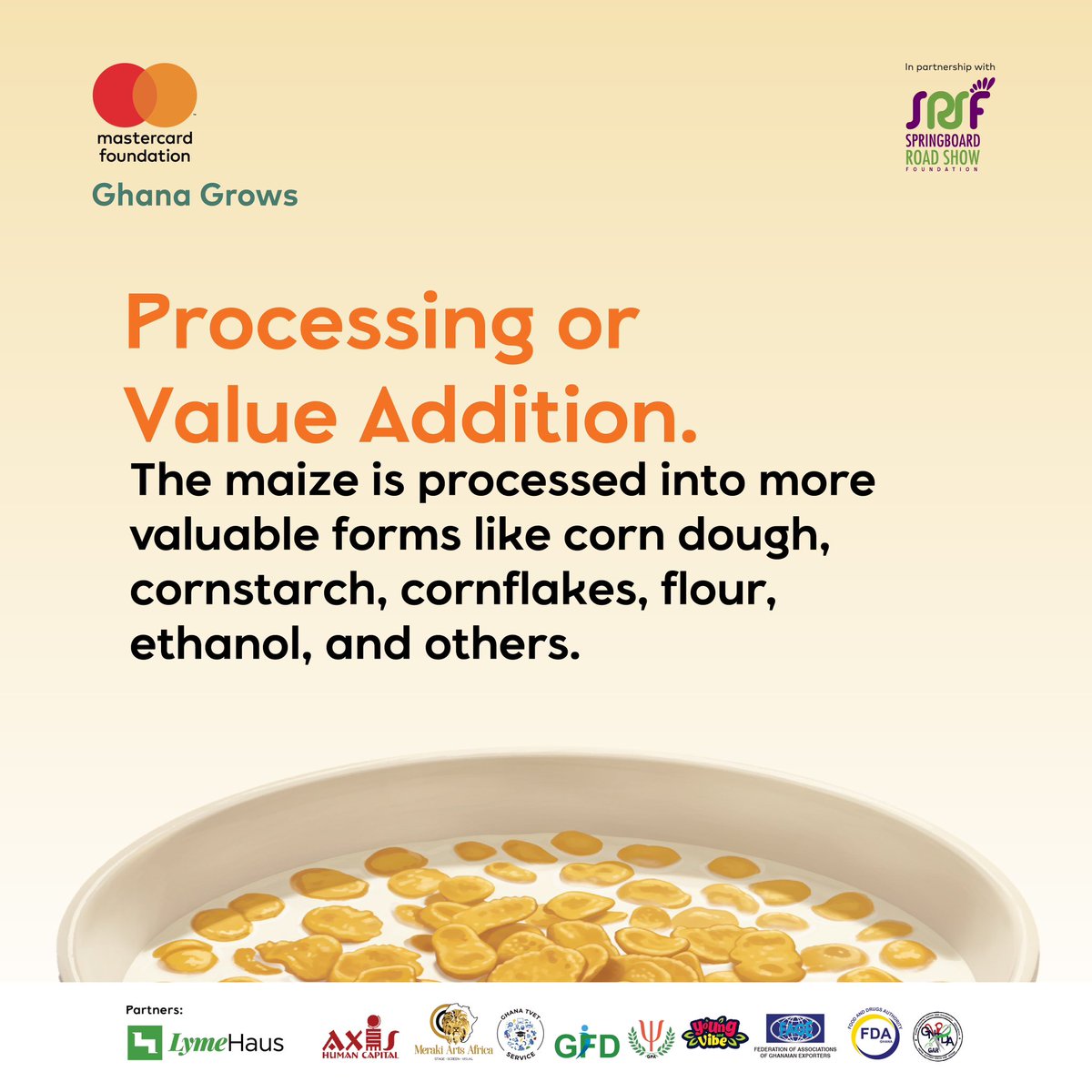 GhanaGrows's tweet photo. Maize is more than a staple, it is a system. From seed to shelf, the maize value chain powers food, jobs, and opportunities across Ghana.
Swipe to see how each stage adds value and where you can plug in. 1/2
#ghanagrows #hopedey #agricvaluechain https://t.co/mFaUtRY86H