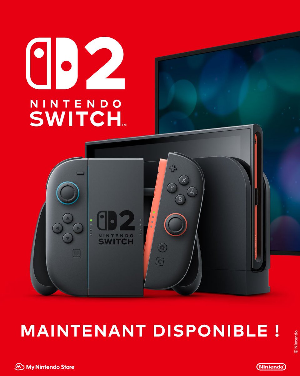 La Switch 2 sort aujourd'hui 😍

Vous avez prévu de l'acheter ? Quel sera votre premier jeu ? 👀