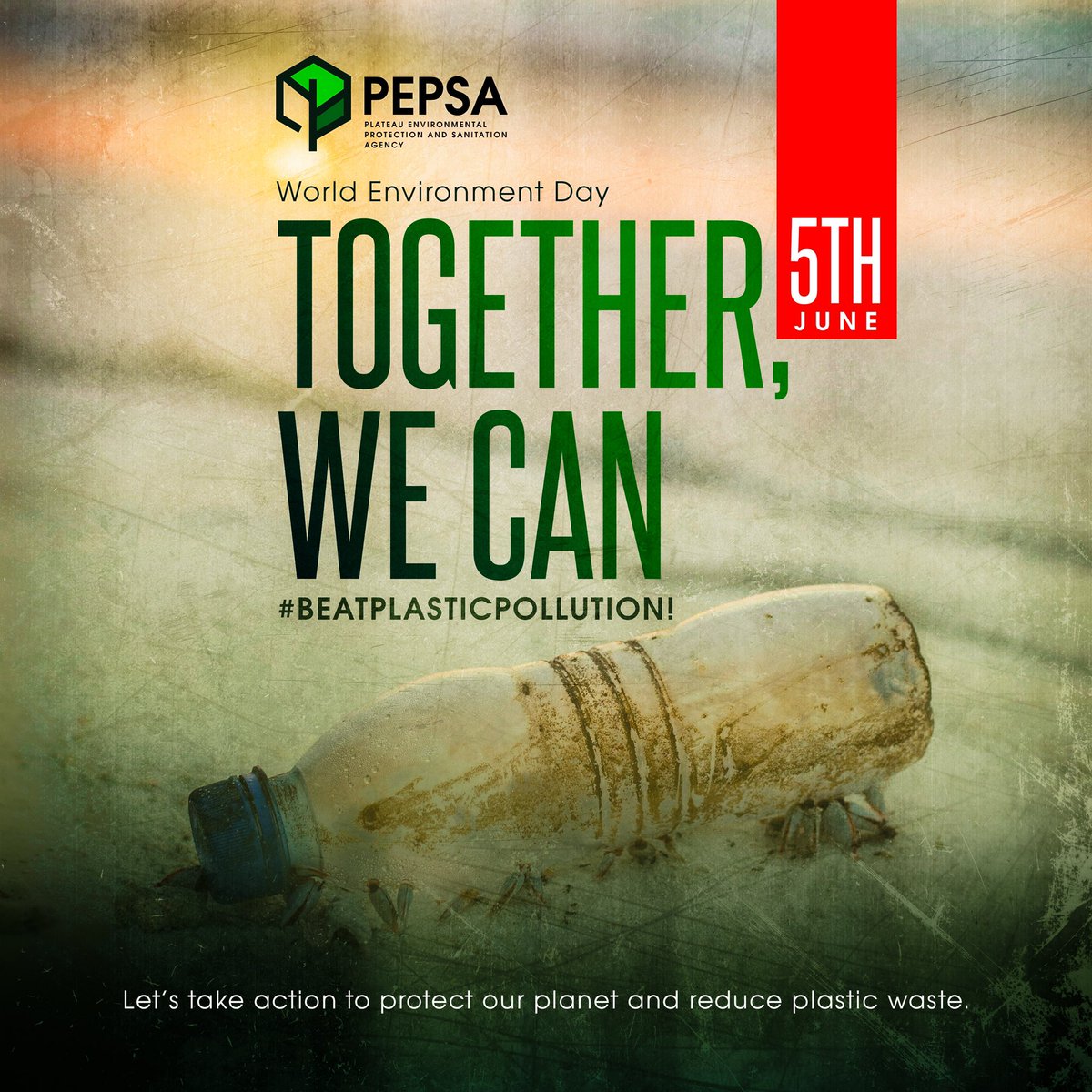 pepsaplgov's tweet photo. World Environment Day 2025: Choose to Beat Plastic Pollution.

Plastic pollution is rising fast, with global plastic waste now at 360 million metric tons annually. This marks a sevenfold increase over the last 40 years. https://t.co/Tvtul9PvDx