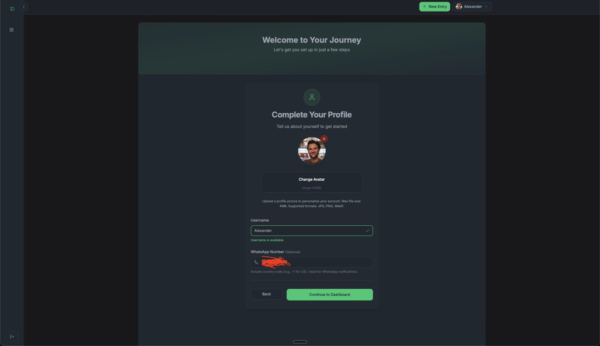AlexRebai's tweet photo. Day 3 of building my dream SaaS.

User onboarding with confetti is done, and I love it!

- 1 user
- $0 🤑

I'm having so much fun building this.

Drop a comment if you want to know more about what I'm building :) https://t.co/TVZo6ByvEN