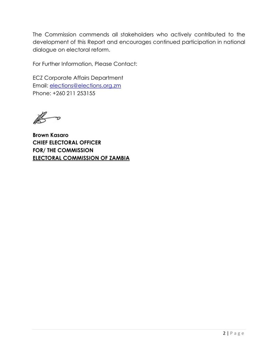 ECZ releases ERTC Report. The report is now available on the link provided below:
elections.org.zm/?page_id=3851