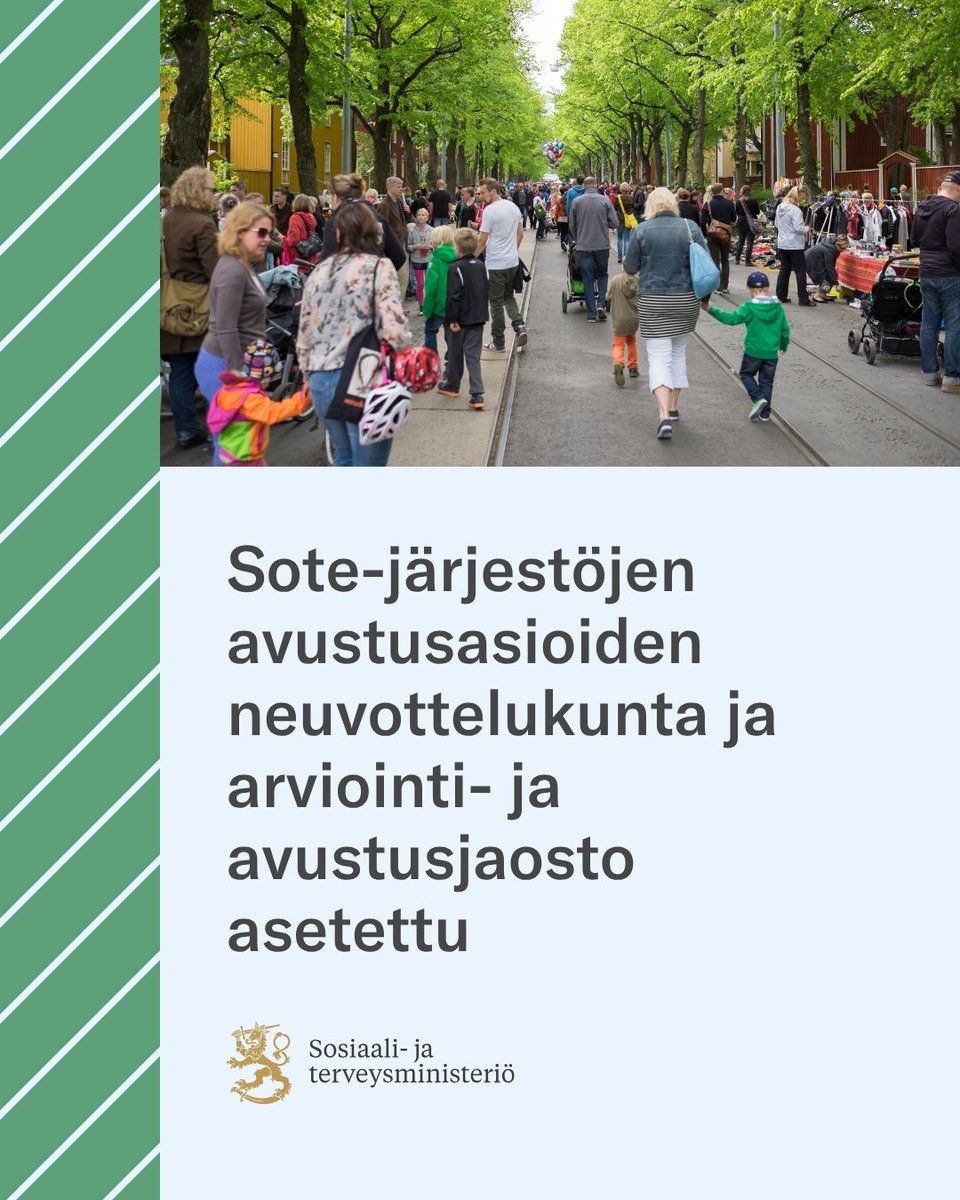 Sosiaali- ja terveysjärjestöjen avustusasioiden neuvottelukunta ja sen arviointi- ja avustusjaosto on nyt asetettu. 

🔗Neuvottelukunnan ja jaoston kokoonpanot toimikaudella 5.6.2025 - 4.6.2029: stm.fi/ajankohtaista/…