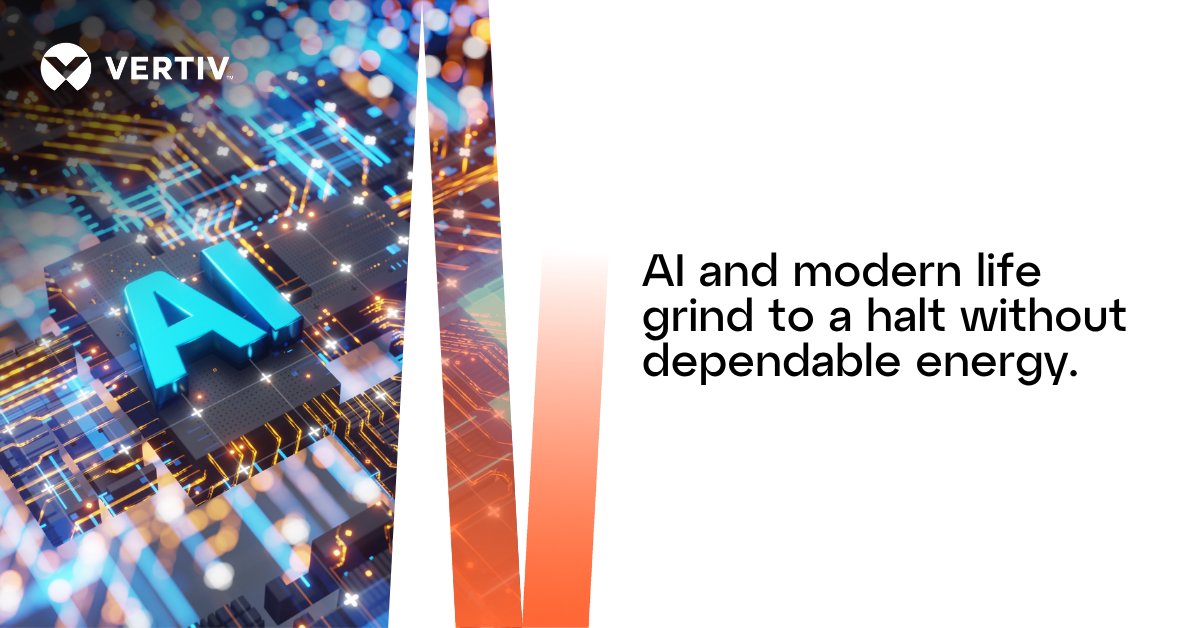 Vertiv's tweet image. A resilient energy grid isn’t just about avoiding blackouts. It’s about enabling the future of AI, healthcare, and tech innovation. When integrated, it can also make power grids smarter and more resilient. Learn how: ms.spr.ly/6013SZjnB
#PowerProtection #EnergyResilience