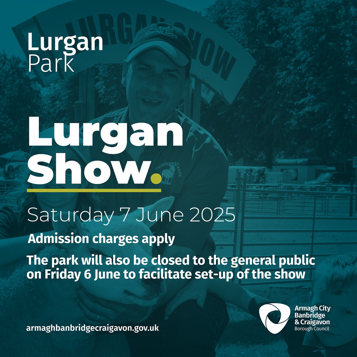 Lurgan Park is getting set to host the Lurgan Show on Sat 7 Jun! If you are coming along to the show, please note there will be an entrance fee. 

The park will be closed to the general public on Friday 6 June to facilitate set-up of the show.

Info at: lurganshow.co.uk