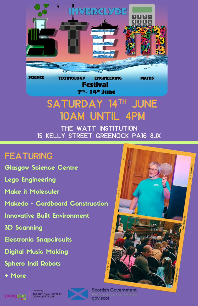 Morton in the Community (@mortoncommunity) on Twitter photo ππ§π―ππ«ππ₯π²ππ ππππ π
ππ¬ππ’π―ππ₯ π€
STEM Family Day ‡οΈ
π 14th June
β 10am - 4pm
π The Watt Institution, Greenock
π° Free
After last years success, we would love to see everyone again this year!
@tnlcomfundscot <a href="/scotgov/">Scottish Government</a> ππ§π―ππ«ππ₯π²ππ ππππ π
ππ¬ππ’π―ππ₯ π€
STEM Family Day ‡οΈ
π 14th June
β 10am - 4pm
π The Watt Institution, Greenock
π° Free
After last years success, we would love to see everyone again this year!
@tnlcomfundscot <a href="/scotgov/">Scottish Government</a>