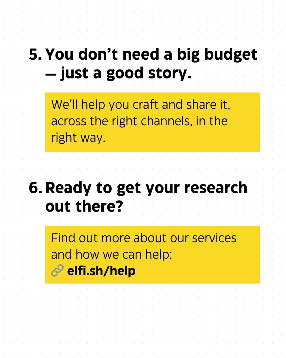 🚀 Turn your mental health research into real-world impact. 

📲 We help researchers share evidence through social media, podcasts, videos, webinars and more.

⏰ Time for some #ElfHelp?

nationalelfservice.net/disseminate-yo…