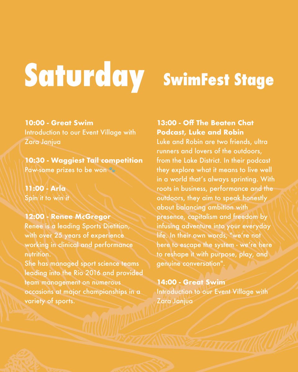 Great_Swim's tweet photo. Here is your SwimFest stage timetable ahead of the Arla Great North Swim 🏊

Let us know in the comments what you're most looking forward to about next weekend 👇 https://t.co/YuKOZMVjaY