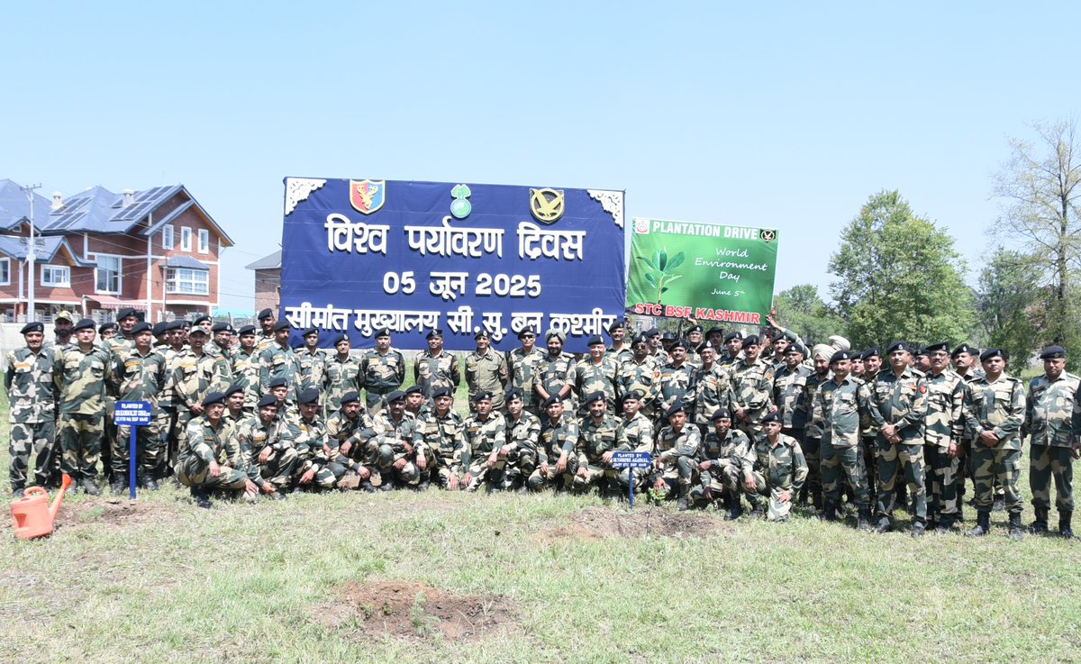 STC BSF KASHMIR (@stcbsfkashmir) on Twitter photo "Plant a tree today, for a better tomorrow"
Massive plantation drive carried out by STC and FTR HQ BSF Kashmir, in which BSF officers and Men participated.
<a href="/BSF_Kashmir/">BSF Kashmir</a>
<a href="/BSF_India/">BSF</a>
<a href="/BSF_SDG_WC/">BSF Western Command</a> "Plant a tree today, for a better tomorrow"
Massive plantation drive carried out by STC and FTR HQ BSF Kashmir, in which BSF officers and Men participated.
<a href="/BSF_Kashmir/">BSF Kashmir</a>
<a href="/BSF_India/">BSF</a>
<a href="/BSF_SDG_WC/">BSF Western Command</a>