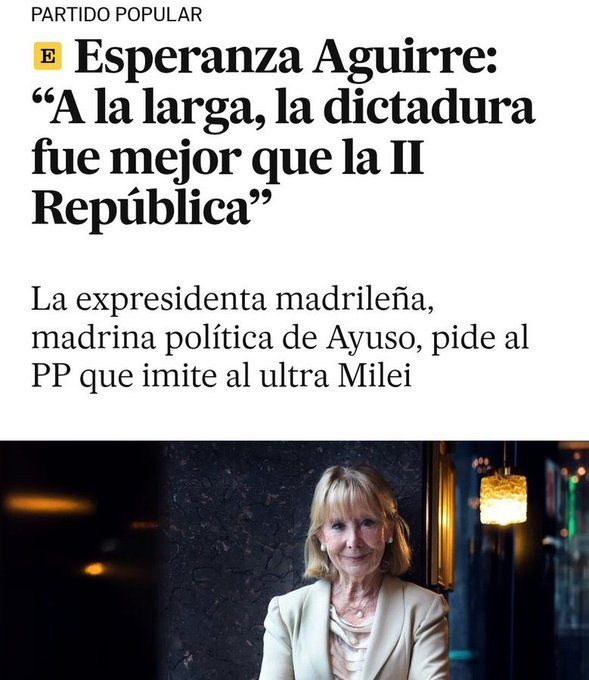 SusodeToro1's tweet photo. Una franquista dice que con Franco ella vivía mejor. 
Dónde está la noticia? https://t.co/3M09rynQQo