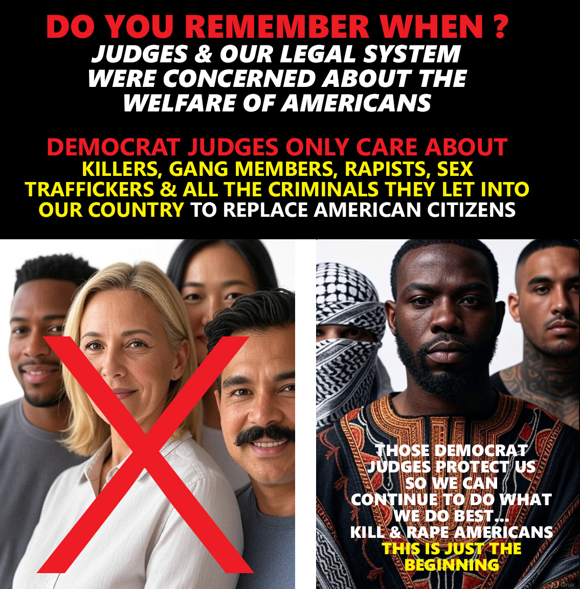 THESE ARE THE FACES OF EVIL. We are forced to pay them; they have security; and we die.