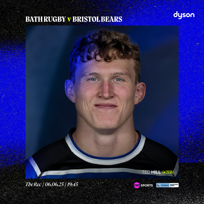BathRugby's tweet photo. 𝐓𝐞𝐚𝐦’𝐬 𝐮𝐩 🔵⚫️⚪️

For the final home game of the season, here is your matchday squad set to take on Bristol Bears at The Rec! 

A play-off doesn’t get much bigger than a West County derby in Bath, so get ready to bring the noise 🙌
