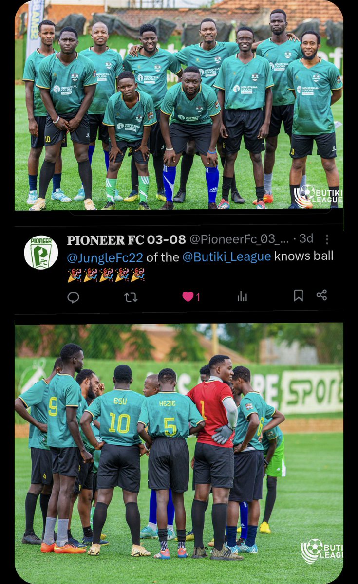 Jungle Fc (@junglefc22) on Twitter photo Whisper small small. we are very shy... <a href="/PioneerFc_03_08/">πππππππ π
π 03-08</a> <a href="/IndustrialC_UG/">IndustrialColors</a> <a href="/Butiki_League/">Butiki League</a> <a href="/Kicoba1959/">KiiraCollegeOldBoysAssociation</a> <a href="/OfficialFUFA/">FUFA</a> <a href="/KCCAFC/">KCCA FC</a> Whisper small small. we are very shy... <a href="/PioneerFc_03_08/">πππππππ π
π 03-08</a> <a href="/IndustrialC_UG/">IndustrialColors</a> <a href="/Butiki_League/">Butiki League</a> <a href="/Kicoba1959/">KiiraCollegeOldBoysAssociation</a> <a href="/OfficialFUFA/">FUFA</a> <a href="/KCCAFC/">KCCA FC</a>