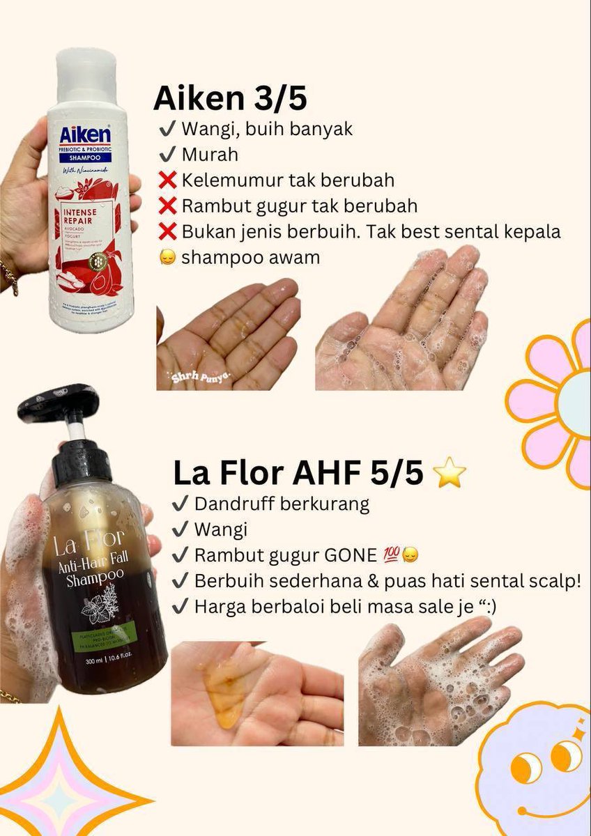 yanaazmill's tweet photo. Personal bitter truth experiences try shampoo VIRAL : 😮‍💨🙏🏻🙏🏻

Amino Mason - can get better shampoo with the same prices

Selsun Blue - luckily i stop pakai sebelum botak👨🏻‍🦲 tak sesuai.

Aiken - terlalu awam. Takda kesan 🥱

La flor - Dandruff and Hairfall improve banyakkk tapii… https://t.co/6TdrimidbQ