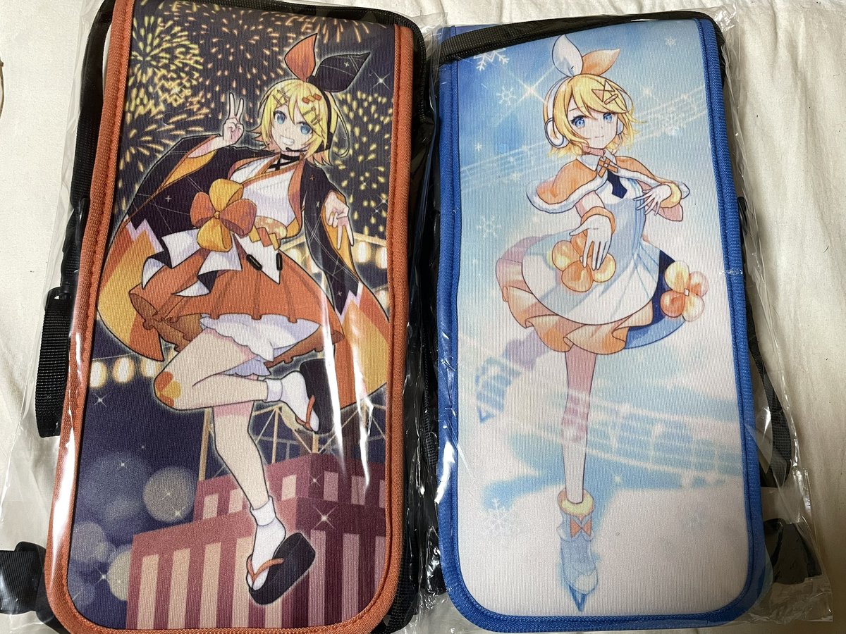 イワコウさん(<a href="/Tiamo_Sakura/">イワコウ@自宅警備隊</a> )企画のファンメイドペンラポーチ届きました！
夏、冬どちらのリンちゃんもかわよいです🫶✨️