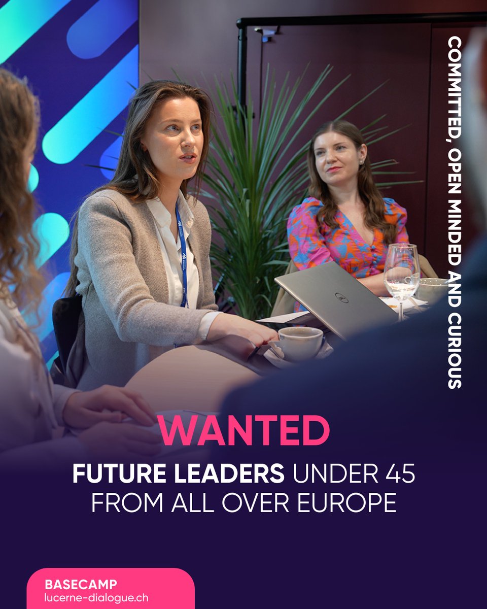 🌍 For our #Basecamp2025 this November, we’re looking for passionate personalities who are committed to a democratic Europe. Know someone who belongs here? 

Requirements:
✅ &lt;45 ✅ European ✅ Leadership role ✅ Committed to democracy
📍Lucerne | 🗓 24–28 Nov | Tag them below!👇