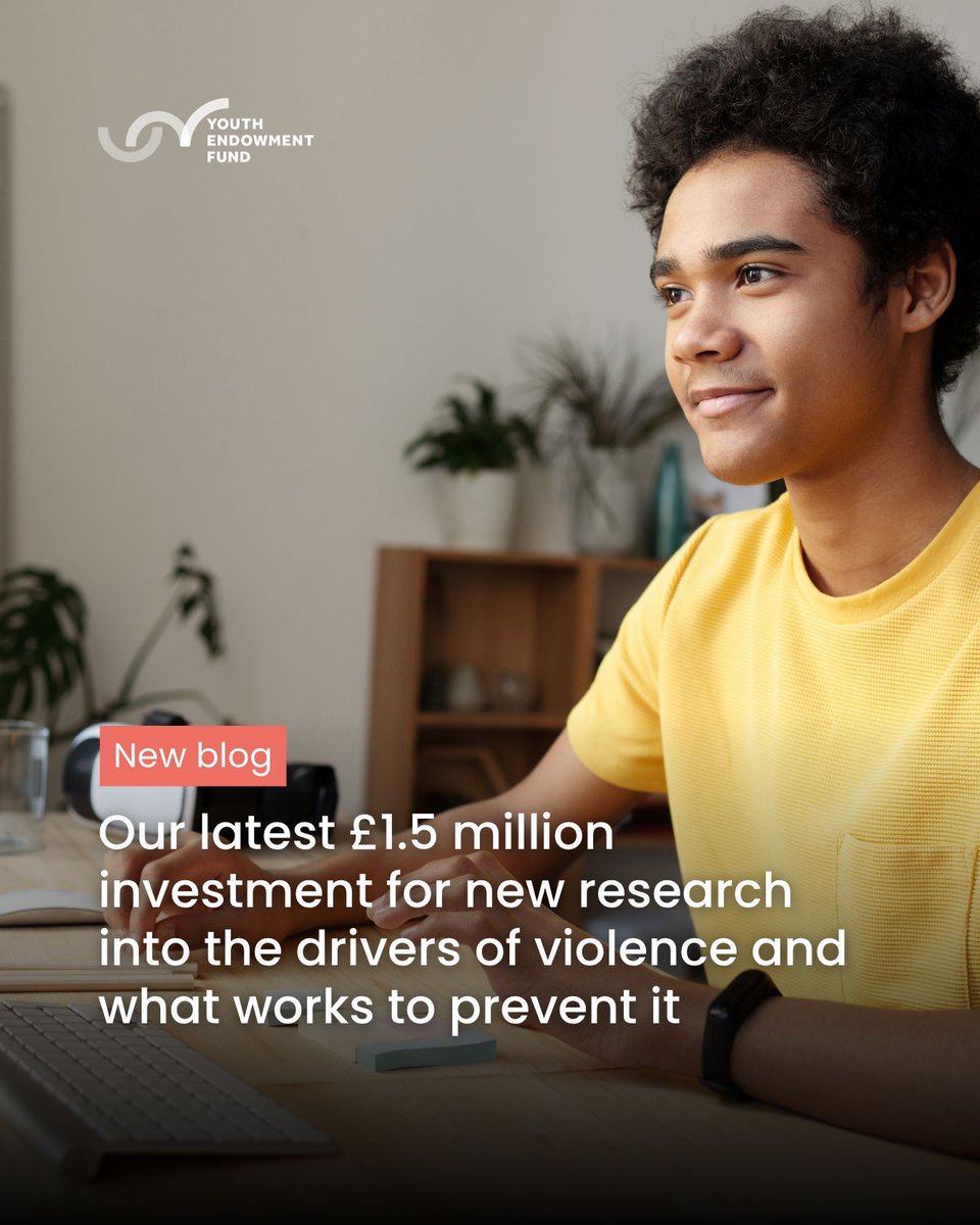 We're investing £1.5 million in new research! Our latest secondary data analysis projects will explore what drives violence and, what works to prevent young people becoming involved in it.

Next week, we'll be sharing our latest report on the association between school exclusion,