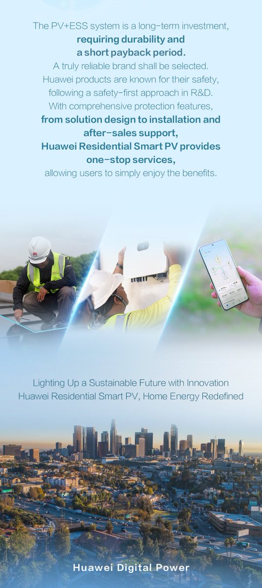 huawei_power's tweet photo. High electricity bills and power cuts? No more! Filipino entrepreneur Johnson Sy chose Huawei Residential Smart PV for the sleek design✏, instant backup power⚡ and big savings🌱. Discover how #Huawei transforms home energy—follow #NetZeroPathways for more! #FusionSolar #Solar #Sustainability