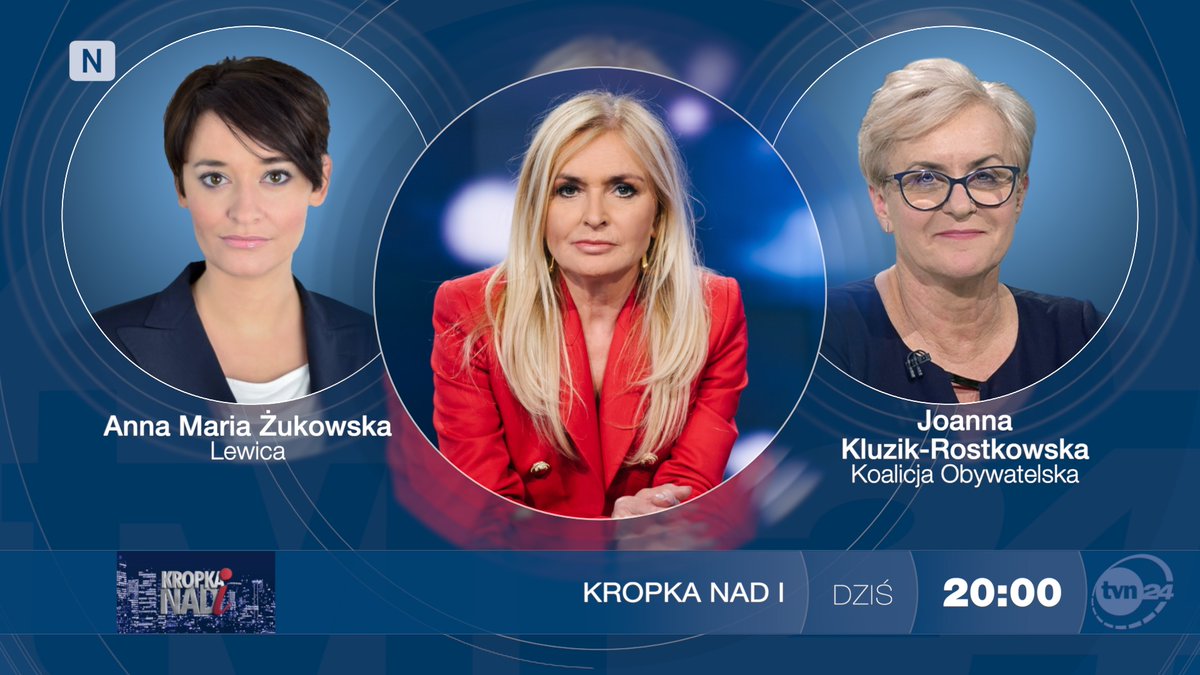 Kropka Nad I (@kropkanadi) on Twitter photo W czwartek gościniami "Kropki nad i" będą <a href="/joannakluzik/">Joanna Kluzik</a> i <a href="/AM_Zukowska/">Anna-Maria Żukowska 💁🏻♀️</a>. Zapraszamy o 20:00 do <a href="/tvn24/">tvn24</a>. W czwartek gościniami "Kropki nad i" będą <a href="/joannakluzik/">Joanna Kluzik</a> i <a href="/AM_Zukowska/">Anna-Maria Żukowska 💁🏻♀️</a>. Zapraszamy o 20:00 do <a href="/tvn24/">tvn24</a>.