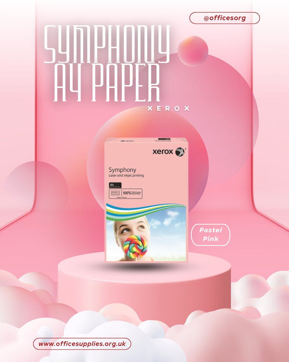 The Xerox Symphony Pastel Pink A4 80gsm Paper is designed to add a subtle yet distinctive touch to your documents

Shop Below:
officesupplies.org.uk/office-supplie…
