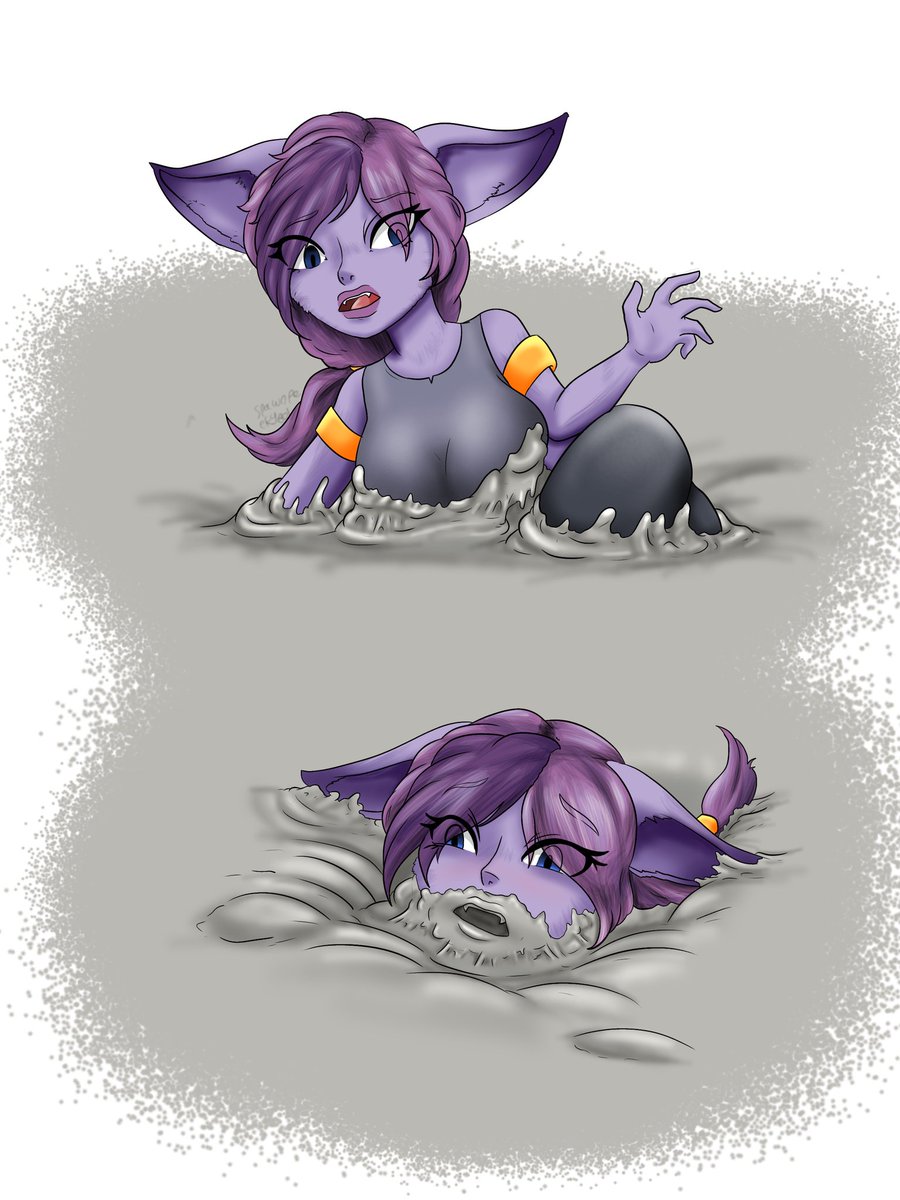SpawnPeekyBoi's tweet photo. People said that most quicksands are only waist deep, well that's on a human scale. For a Yordle, it's a different case

Commission by @_MysteriousW_ of their Yordle OC in quicksand :) https://t.co/S5YsjvTPs2