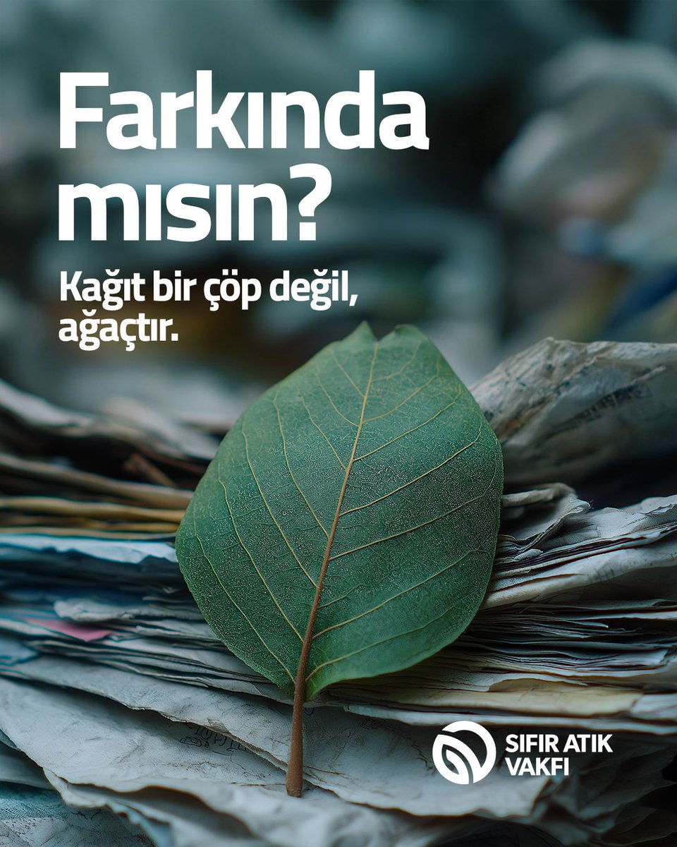 semrakaragul03's tweet photo. Kağıt demek ağaç demek; ağaç demek nefes demektir. Bir ton kağıdı geri dönüştürerek 17 ağacı kurtarabildiğinin farkında mısın?

#DünyaÇevreGünü https://t.co/nui74ydqsI