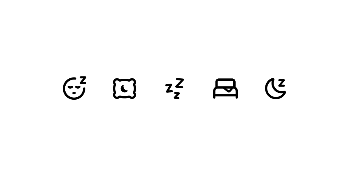 iconists's tweet image. Some sleep icons 😴