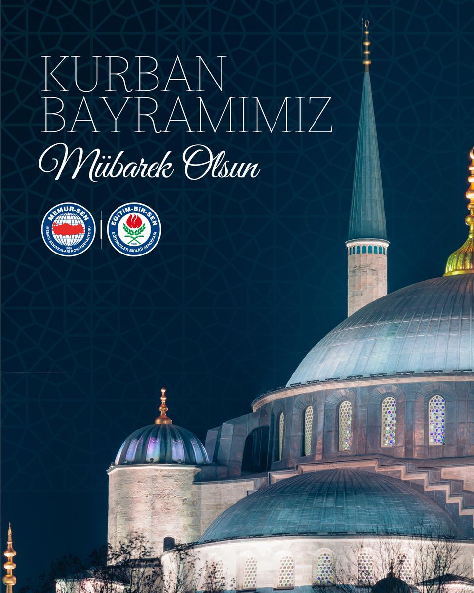 EgitimBirSen's tweet photo. Kurban Yakınlaşmak, Bayram Paylaşmaktır

Mübarek Kurban Bayramı’nın, tüm İslam alemine ve insanlığa esenlik, huzur ve kurtuluş getirmesini diliyor; bayramınızı en içten dileklerimizle tebrik ediyoruz.

#KurbanBayramı
#BayramSevinci